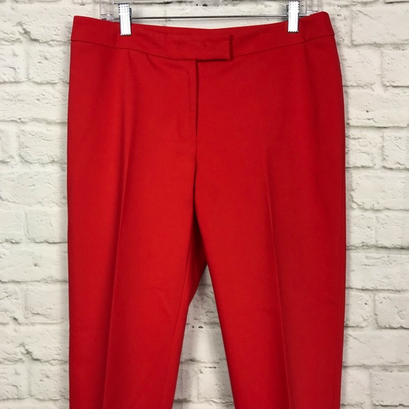 AnneKlein Orange Straight Leg Ankle Career Pants 8 - Picture 2 of 7